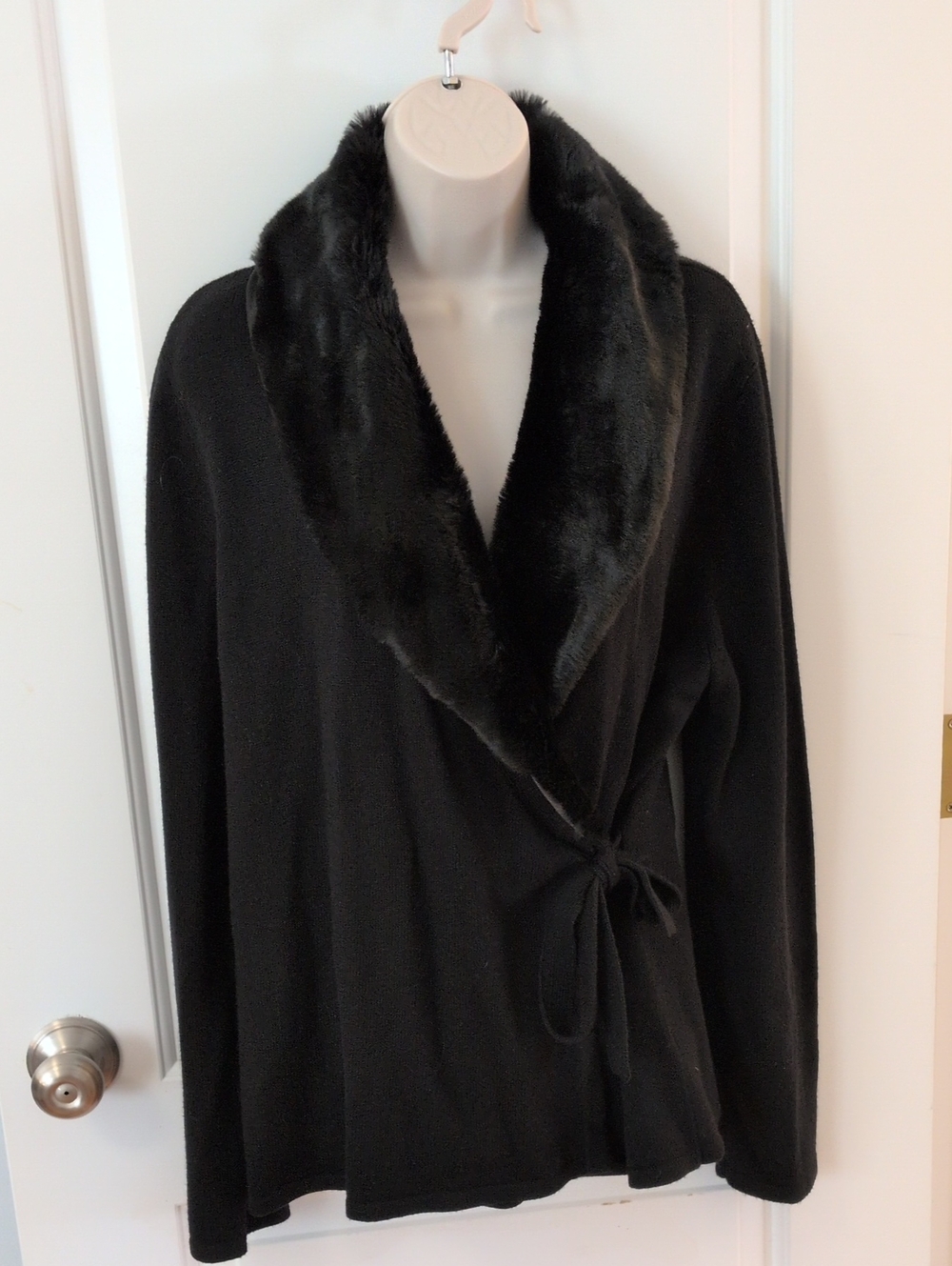 Talbots Removal Faux Fur Collar Sweater